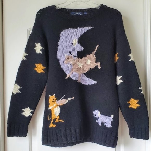 Hunter's Run Sweaters - Hunters Run Wool Hey Diddle Nursery Rhyme Sweater